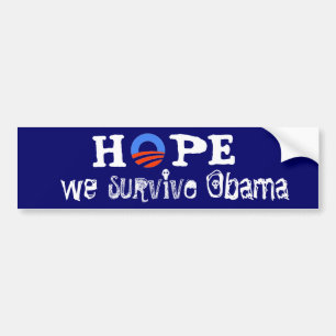 Hoffnung überleben wir Obama Autoaufkleber