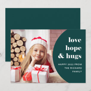 Hoffnung und Hugs Foto mit abgerundetem Rahmen g Feiertagskarte