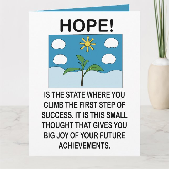 Hoffnung und Inspiration Motivation Karte (Vorderseite)