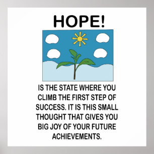 Hoffnung und Inspiration Motivation Poster