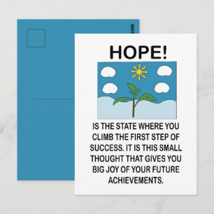 Hoffnung und Inspiration Motivation Postkarte