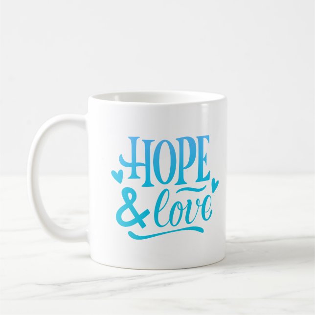 HOFFNUNG UND LIEBE KAFFEETASSE (Links)