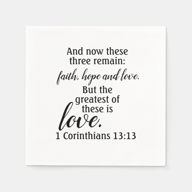 Hoffnung und Liebe Serviette (Vorderseite)