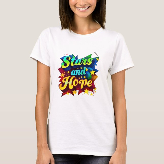 "Hoffnung unter Sternen" T-Shirt (Vorderseite)