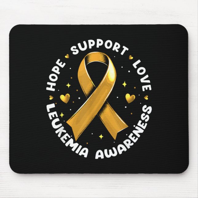 Hoffnung Unterstützung Liebe Leukämie-Bewusstsein Mousepad (Vorne)