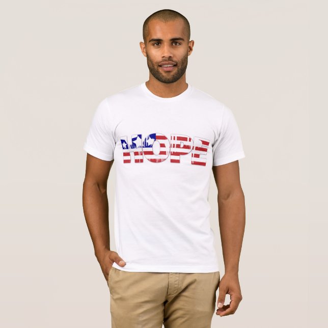 Hoffnung, US-Flag Präsident Barack Obama Shirt (Vorne ganz)