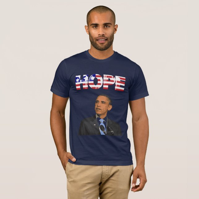 Hoffnung, US-Flag Präsident Barack Obama Shirt (Vorne ganz)