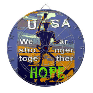 Hoffnung USA Wir sind stärker zusammen Inspirieren Dartscheibe