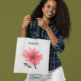 Hoffnungen WACHSEN hier Personalisierte rosa Blume