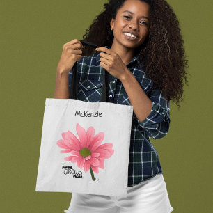 Hoffnungen WACHSEN hier Personalisierte rosa Blume