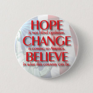 Hoffnungs-Änderungs-Knopf 61019 Obama 2008 Button