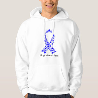 Hoffnungs-blaues Bewusstseins-Band Hoodie
