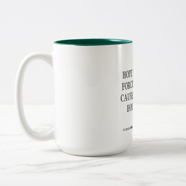 HOFFNUNGS-KAFFEE-TASSE ZWEIFARBIGE TASSE (Links)