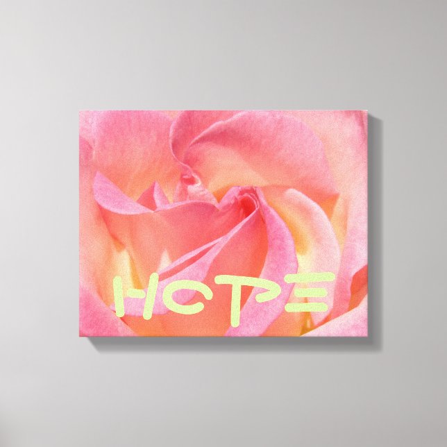 Hoffnungs-Leinwand-Kunst druckt die rosa Leinwanddruck (Vorderseite)