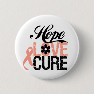 HOFFNUNGS-LIEBE-HEILUNG uterine Krebs-Geschenke Button