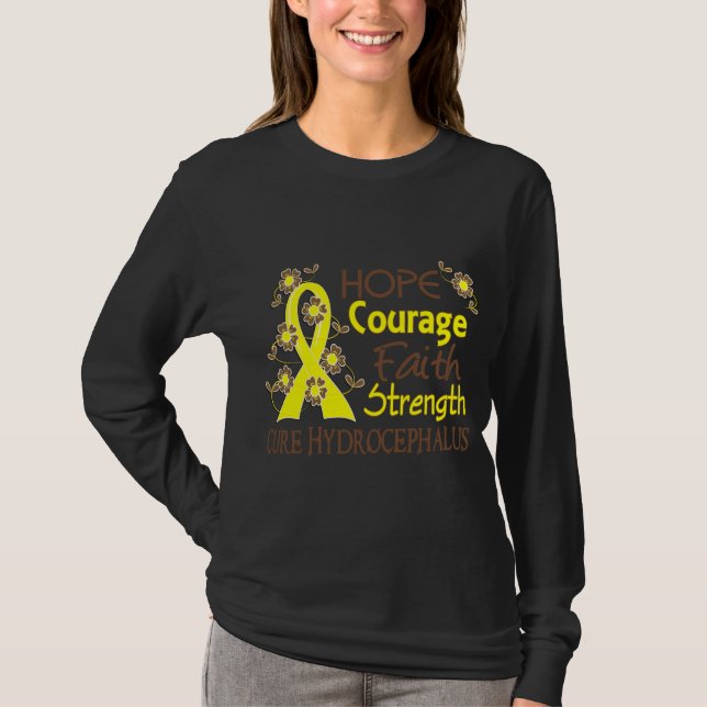 Hoffnungs-Mut-Glauben-Stärke3 Hydrocephalus T-Shirt (Vorderseite)