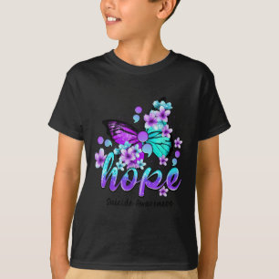 Hoffnungs-Schmetterling-Semikolon-Suizid-Bewusstse T-Shirt