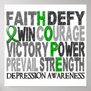 Hoffnungs-Wort-Collagen-Krise Poster