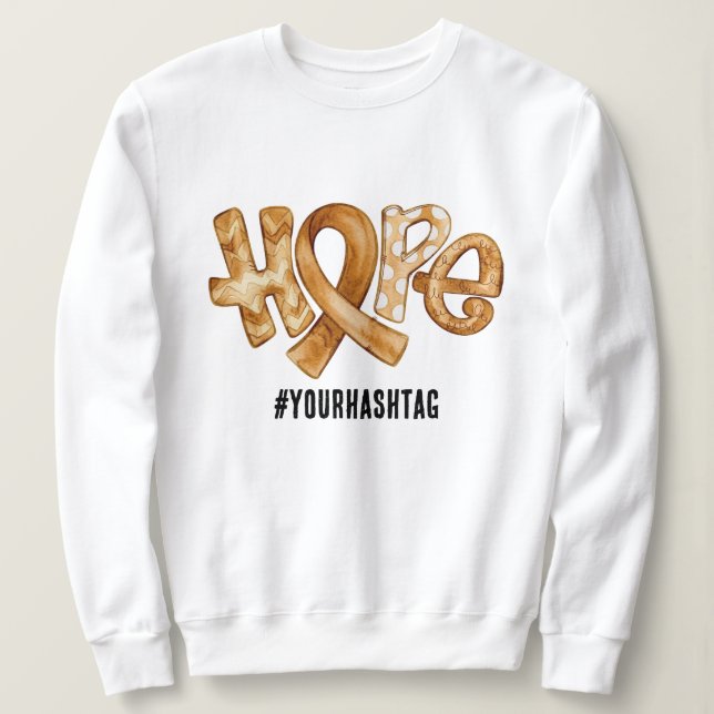 Hoffnungsbewusstseins-Schleife Amber Personalisier Sweatshirt (Design vorne)