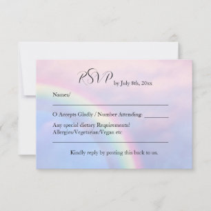 Hoffnungsbogen - pastellfarbene Hochzeitskarte RSVP Karte