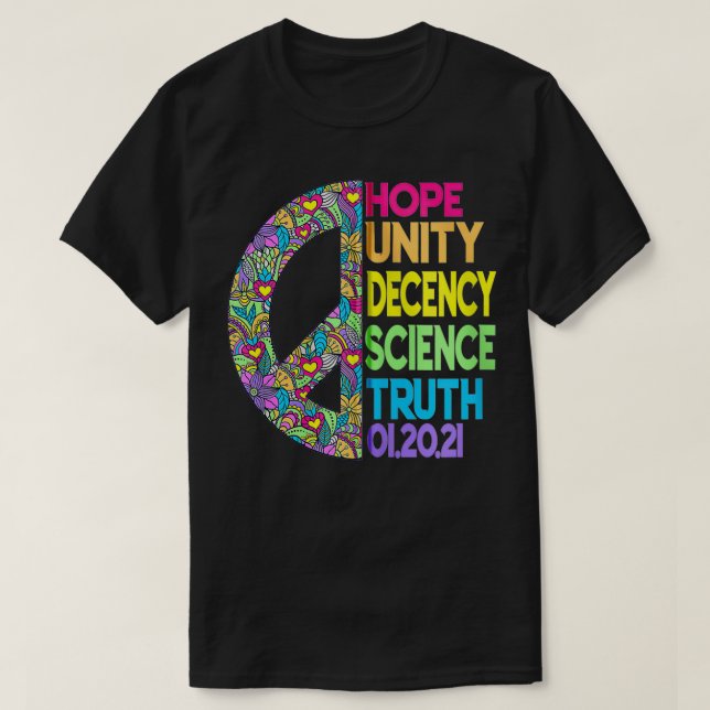HOFFNUNGSEINHEITSZENZ WISSENSCHAFT WAHRHEIT GLEICH T-Shirt (Design vorne)