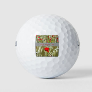 Hoffnungsgebete Liebeskondolenzkarte Mit Mohnblume Golfball