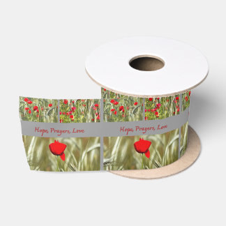 Hoffnungsgebete Liebeskondolenzkarte Mit Mohnblume Satinband