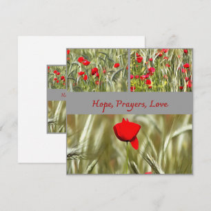 Hoffnungsgebete Liebeskondolenzkarte Mit Mohnblume Save The Date