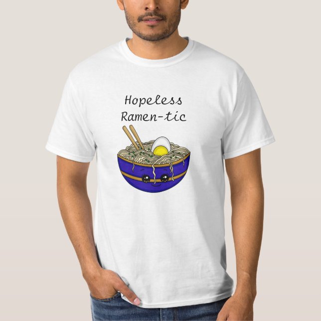 hoffnungslos Ramen-tic | Funny Ramen Food Puff T-Shirt (Vorderseite)