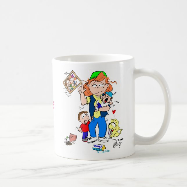 Hoffnungslose Bleibe-an-Zuhause Mama-Tasse Kaffeetasse (Rechts)