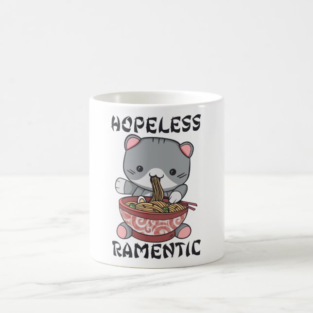 hoffnungslose Ramentic Niedlich Ramen Cat Kaffeetasse (Mittel)