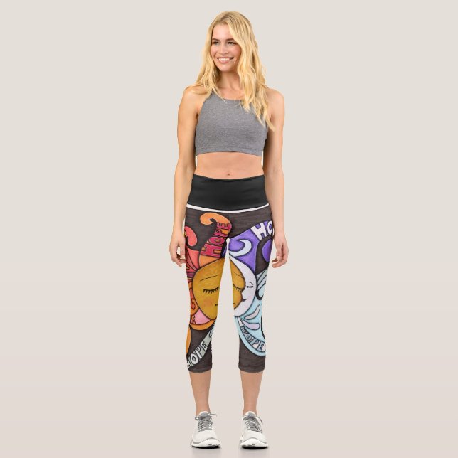 Hoffnungsstrahl-Leggings Capri Leggings (Vorderseite)