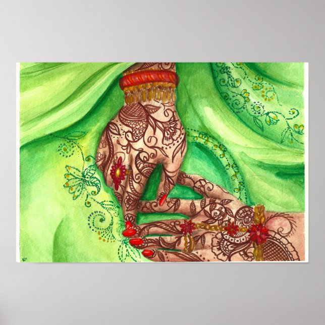 "Hoffnungsvolle Hände" Poster (Vorne)