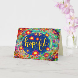 Hoffnungsvoller Spaß Floral Hübsch Trendy Whimsica Karte