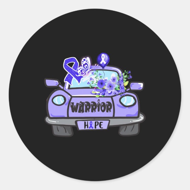 hoffnungsvolles Auto für Ataxie Runder Aufkleber (Vorderseite)