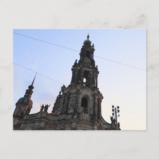 Hofkirche (Dresden Cathedral) at Schlossplatz Postkarte (Vorderseite)