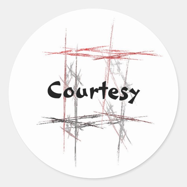 Höfliche Aufkleber für Kampfkunst (Vorderseite)