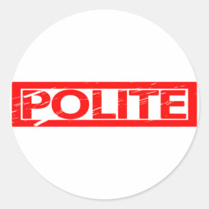 Höfliche Briefmarke Runder Aufkleber