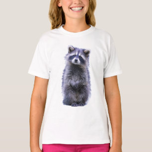 Höfliche kleine stehende Waschbärenkinder T-Shirt