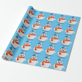 Höflicher Schneemann Geschenkpapier
