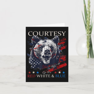 Höflichkeit der USA rot weiß und blau 4. Juli Karte