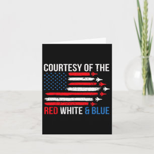 Höflichkeit des roten Weiß und Blau 4. Juli Karte