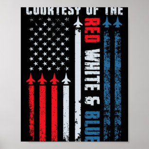 Höflichkeit Des Roten Weißen Und Blauen Shirts Män Poster