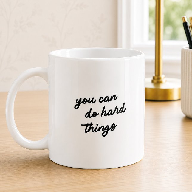 Höflichkeit, die Sie tun können, harte Dinge Typog Kaffeetasse (Von Creator hochgeladen)