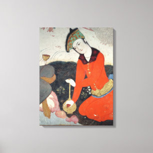 Höfling am Gericht von Shah Abbas I Leinwanddruck