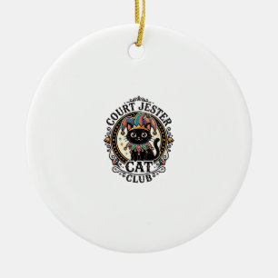 Hofnarr Katze Lustige Katzenliebhaber Design - Hof Keramik Ornament