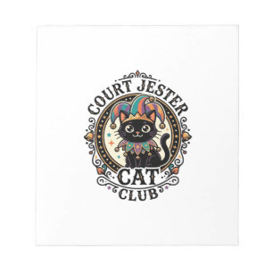 Hofnarr Katze Lustige Katzenliebhaber Design - Hof Notizblock