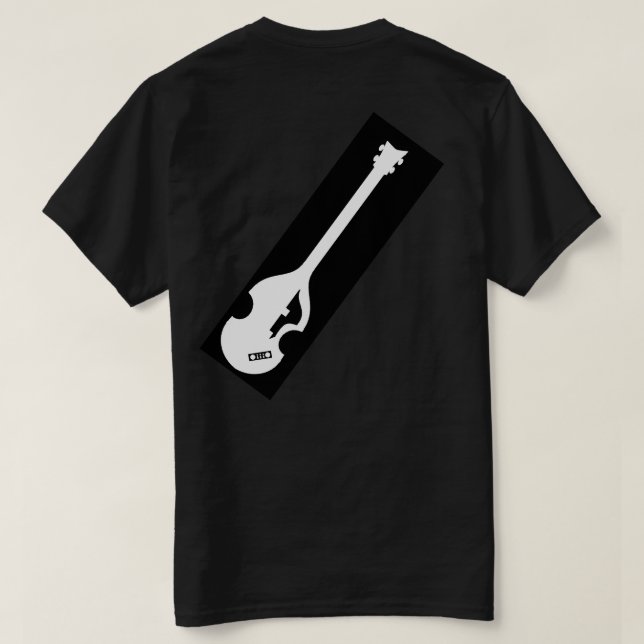 Hofner Bass-Spieler-Frontenrückseite T-Shirt (Design Rückseite)
