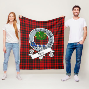 Hog Clan Abzeichen Tartan Kariert Fleecedecke