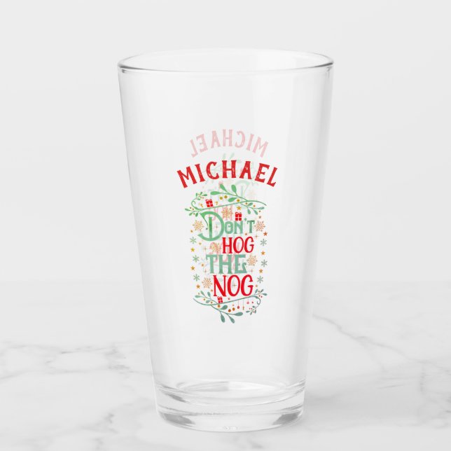 Hog den Krug nicht Personalisiert Glas (Vorderseite)